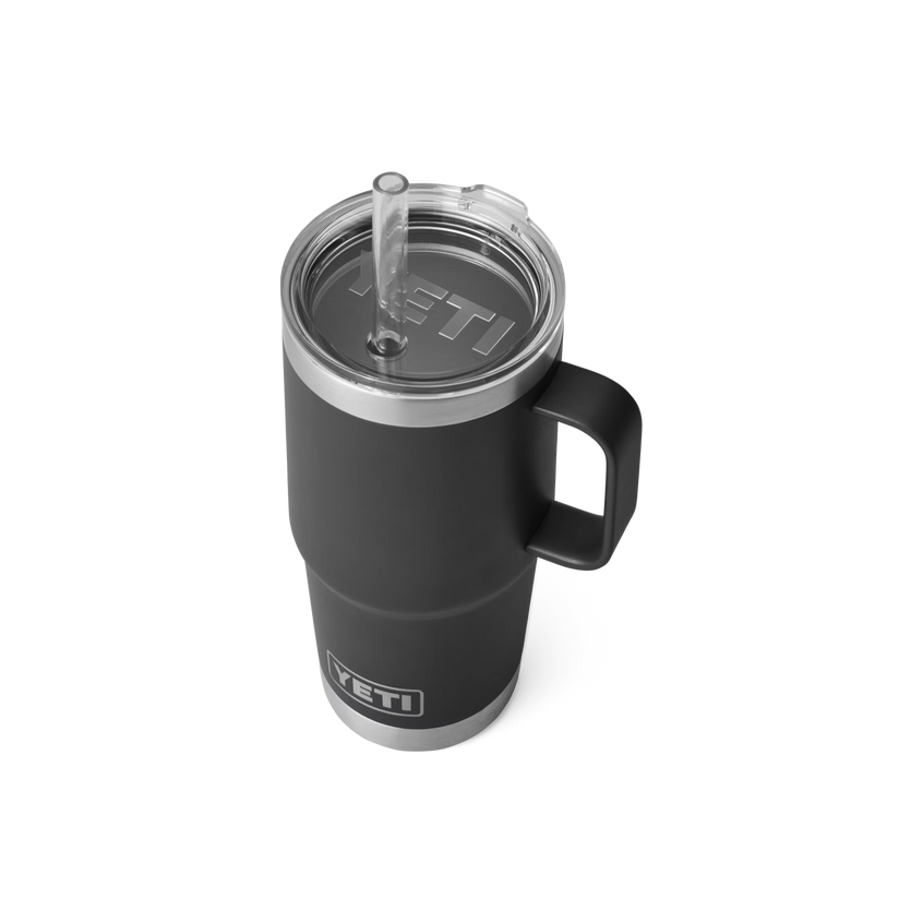 YETI Rambler® Mok Van 25 oz (710 ml) Met Rietjesdeksel Zwart