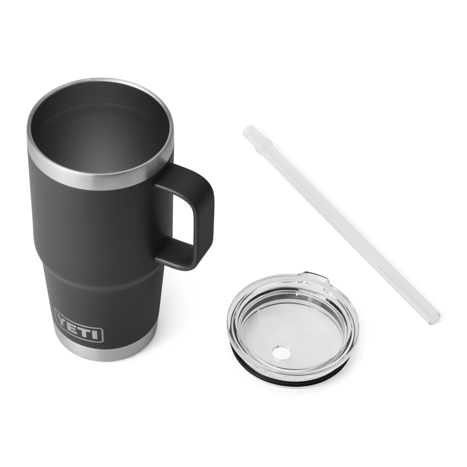 YETI Rambler® Mok Van 25 oz (710 ml) Met Rietjesdeksel Zwart