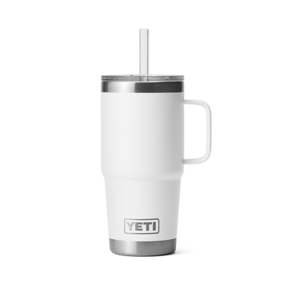 YETI Rambler® Mok Van 25 oz (710 ml) Met Rietjesdeksel Wit