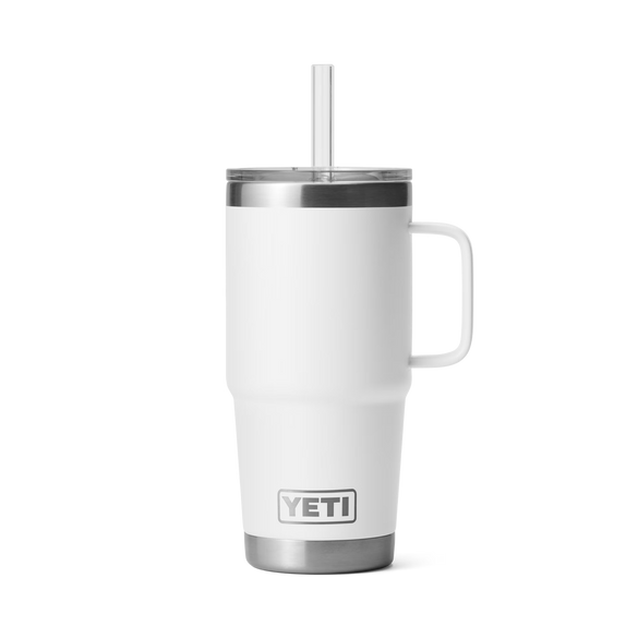 YETI Rambler® Mok Van 25 oz (710 ml) Met Rietjesdeksel Wit