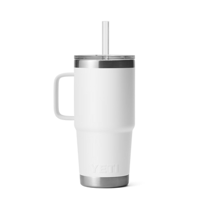 YETI Rambler® Mok Van 25 oz (710 ml) Met Rietjesdeksel Wit