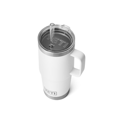 YETI Rambler® Mok Van 25 oz (710 ml) Met Rietjesdeksel Wit