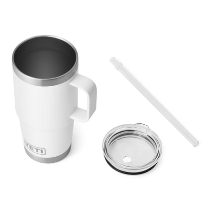 YETI Rambler® Mok Van 25 oz (710 ml) Met Rietjesdeksel Wit