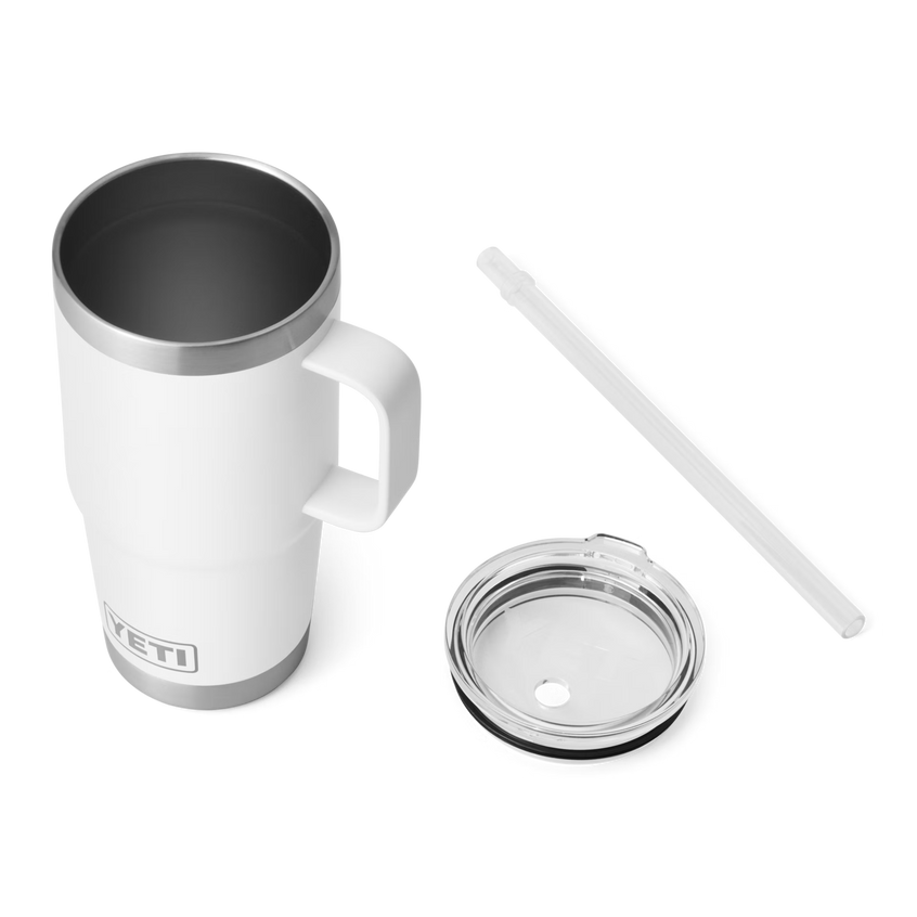 YETI Rambler® Mok Van 25 oz (710 ml) Met Rietjesdeksel Wit