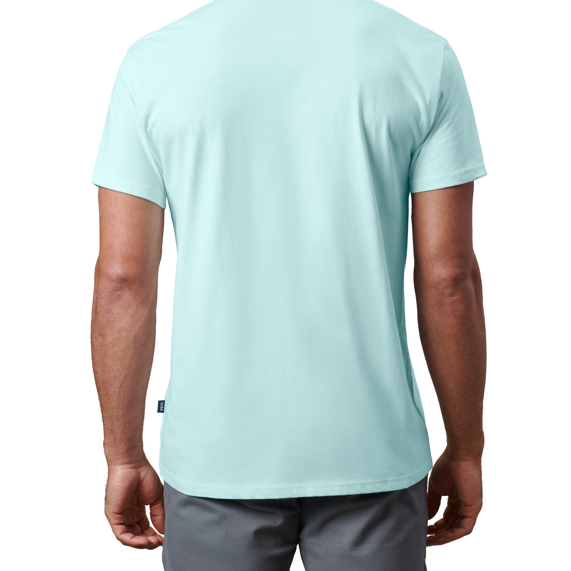 YETI Premium T-shirt met korte mouwen met logobadge Light Blue