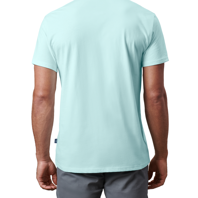 YETI Premium T-shirt met korte mouwen met logobadge Light Blue