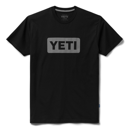 YETI Premium T-shirt met korte mouwen met logobadge Zwart/Grey