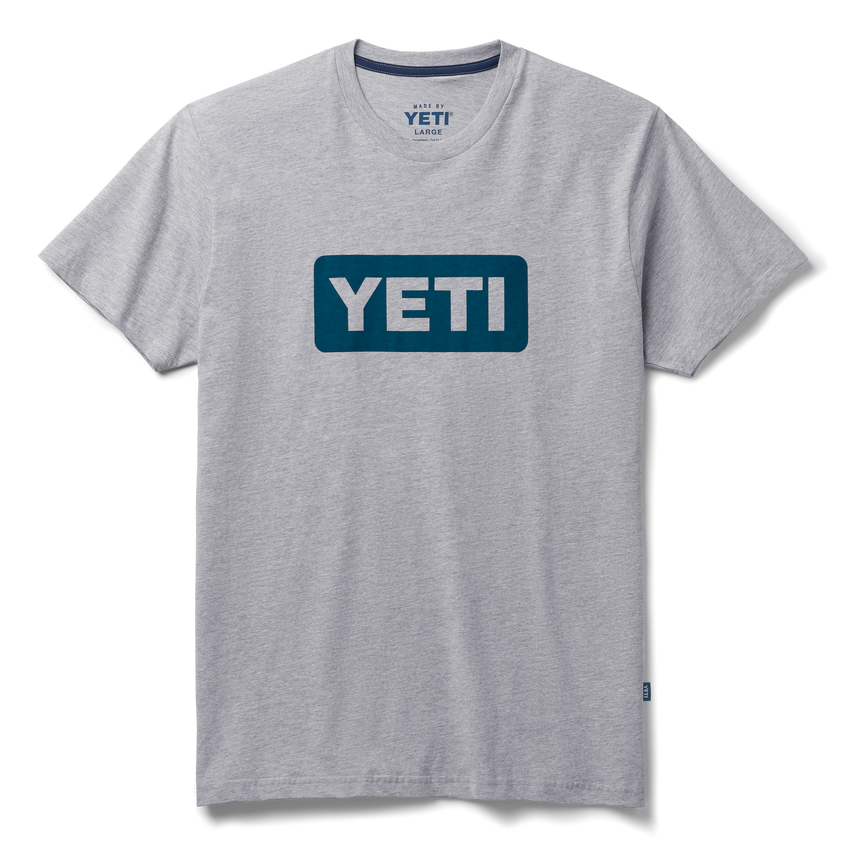 YETI Premium T-shirt met korte mouwen met logobadge Grey/Navy