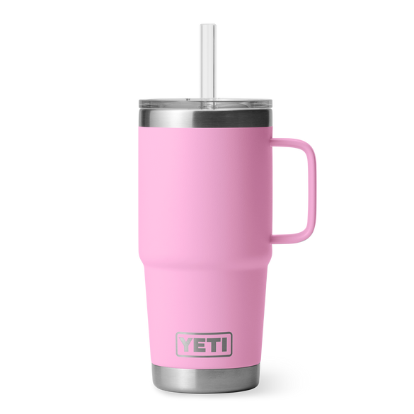 YETI Rambler® Mok Van 25 oz (710 ml) Met Rietjesdeksel Power Pink