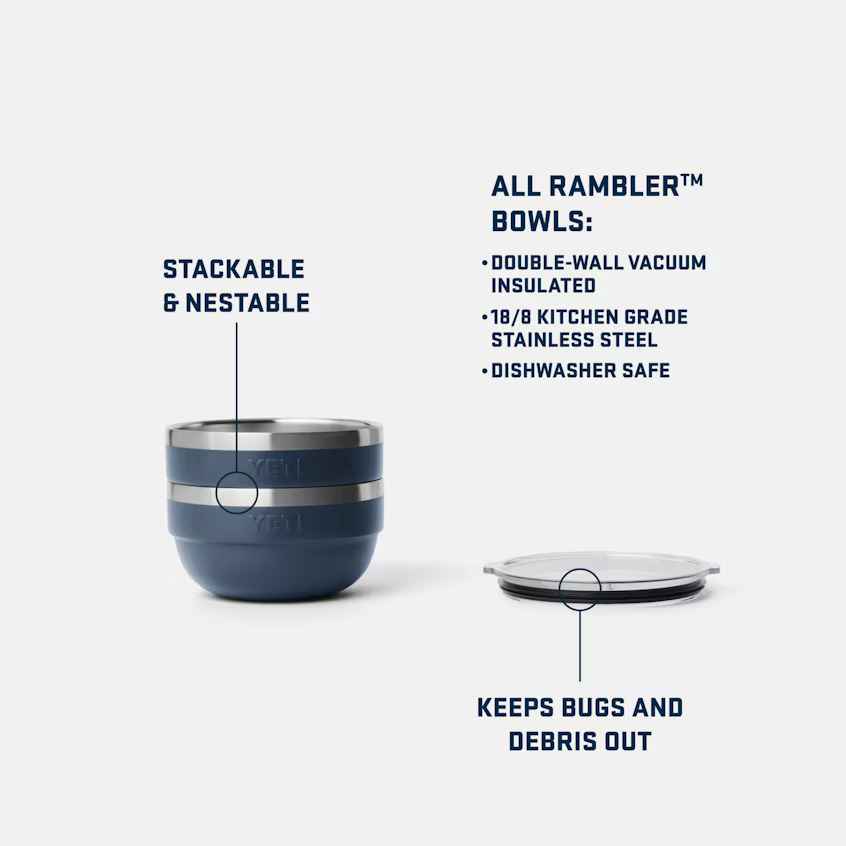 YETI Geïsoleerde Rambler™ kom Klein Navy