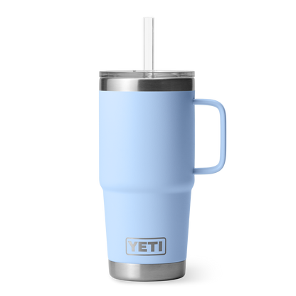 YETI Rambler® Mok Van 25 oz (710 ml) Met Rietjesdeksel Big Sky Blue