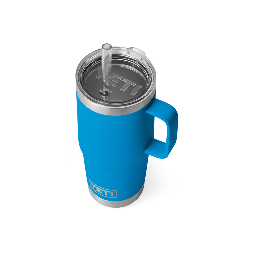 YETI Rambler® Mok Van 25 oz (710 ml) Met Rietjesdeksel Big Wave Blue