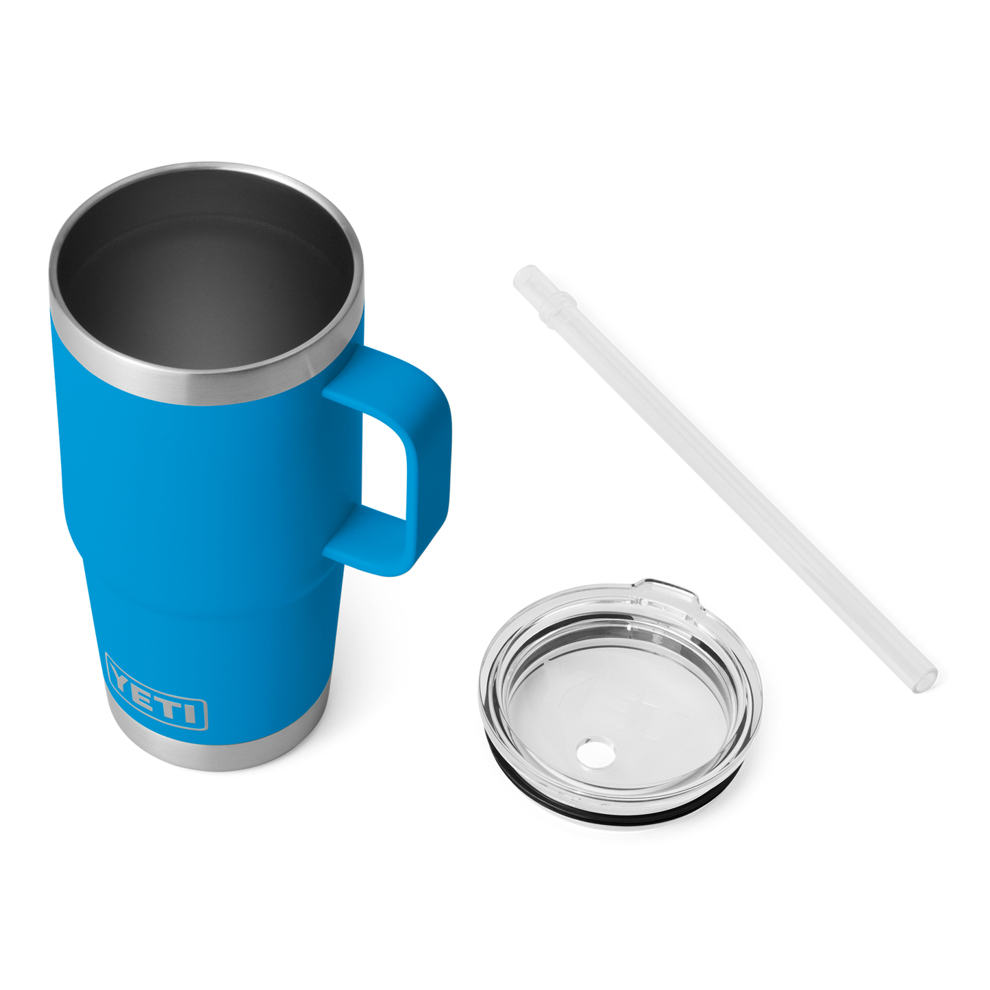 YETI Rambler® Mok Van 25 oz (710 ml) Met Rietjesdeksel Big Wave Blue