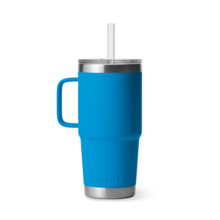 YETI Rambler® Mok Van 25 oz (710 ml) Met Rietjesdeksel Big Wave Blue