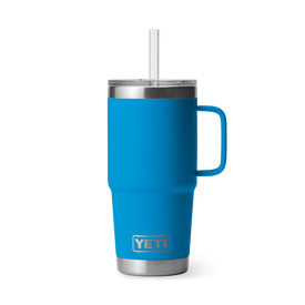 YETI Rambler® Mok Van 25 oz (710 ml) Met Rietjesdeksel Big Wave Blue