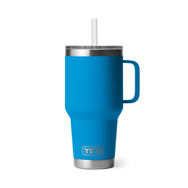 YETI Rambler® Mok Van 35 oz (994 ml) Met Rietjesdeksel Big Wave Blue