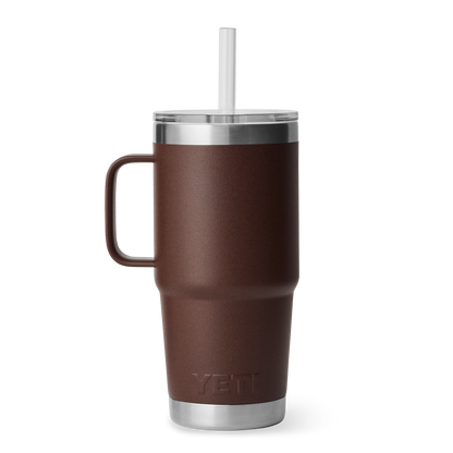 YETI Rambler® Mok Van 25 oz (710 ml) Met Rietjesdeksel Wetlands Brown