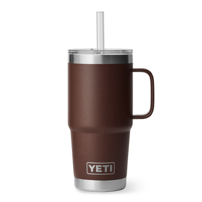 YETI Rambler® Mok Van 25 oz (710 ml) Met Rietjesdeksel Wetlands Brown