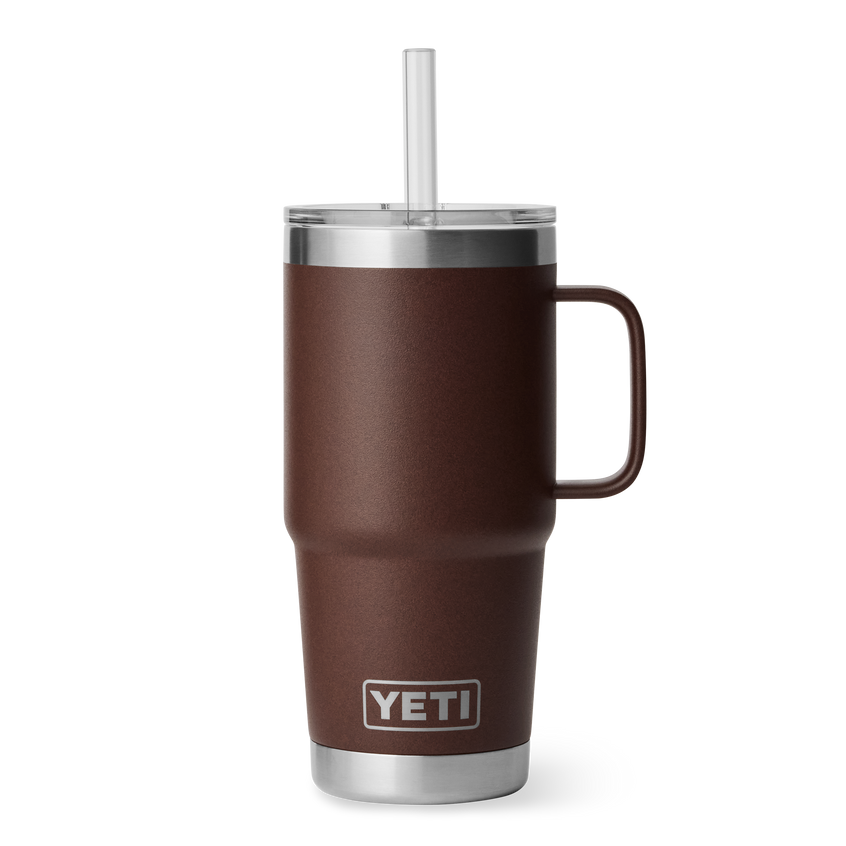 YETI Rambler® Mok Van 25 oz (710 ml) Met Rietjesdeksel Wetlands Brown