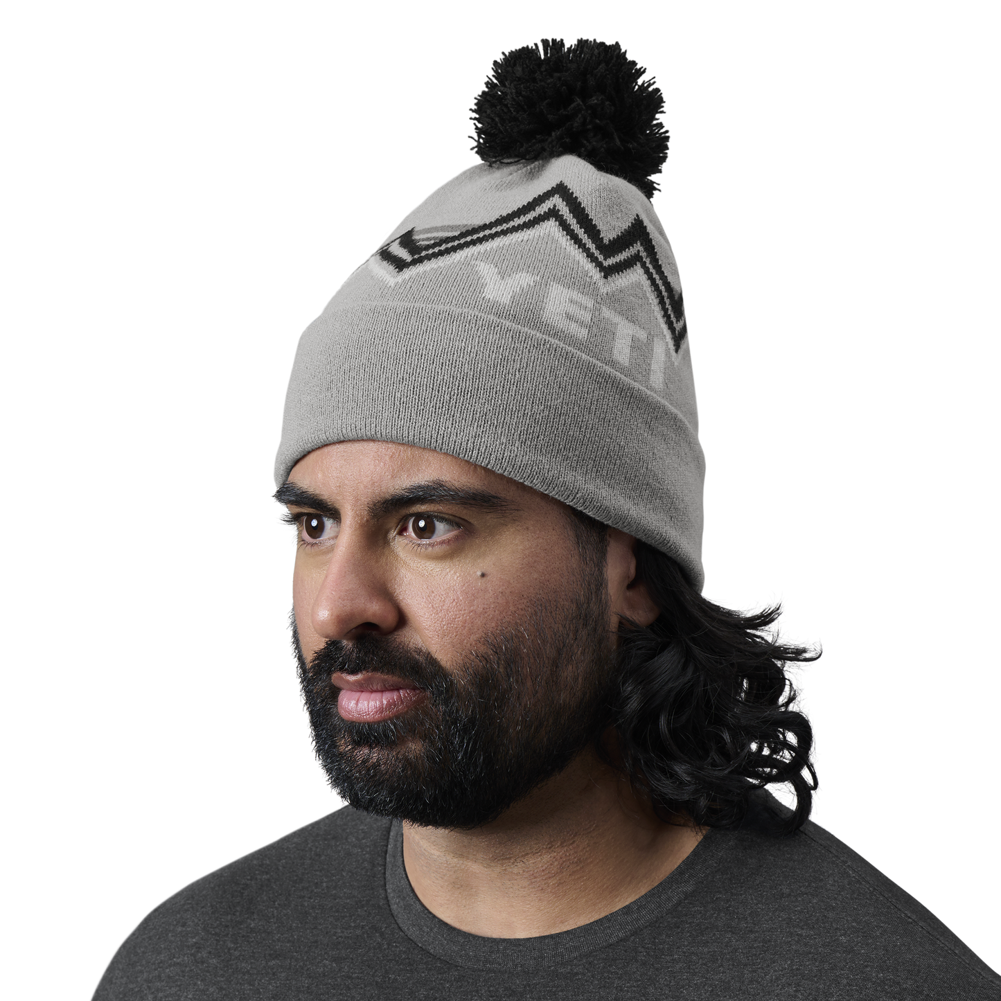 YETI Freestyle-beanie met pompon Grey/Zwart