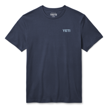 YETI T-shirt met korte mouwen en visbaars Navy