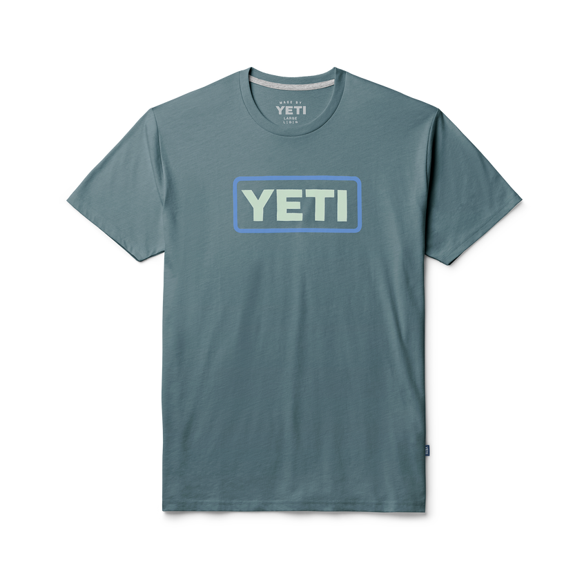 YETI Premium T-shirt met korte mouwen met logobadge Indigo