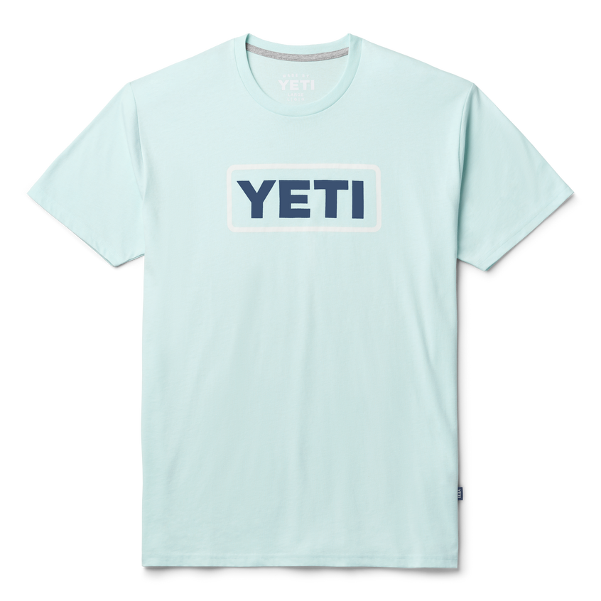 YETI Premium T-shirt met korte mouwen met logobadge Light Blue