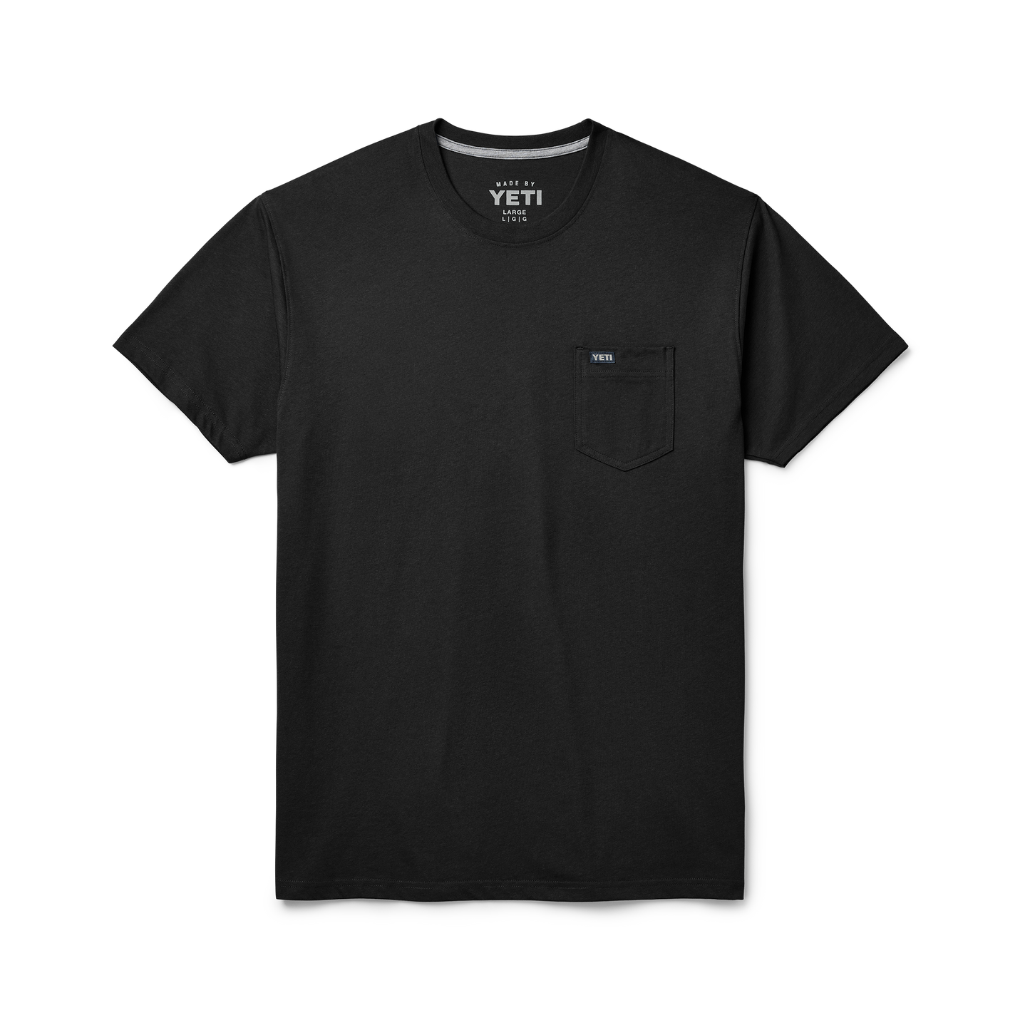 YETI Premium T-shirt met korte mouwen met zakje Zwart