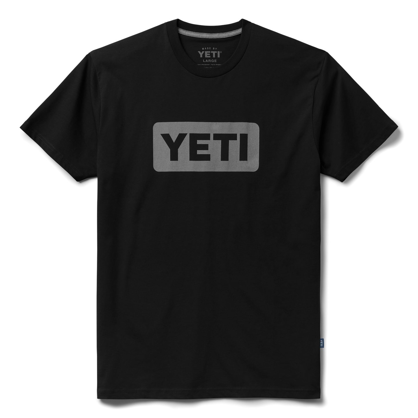YETI Premium T-shirt met korte mouwen met logobadge Zwart/Grey